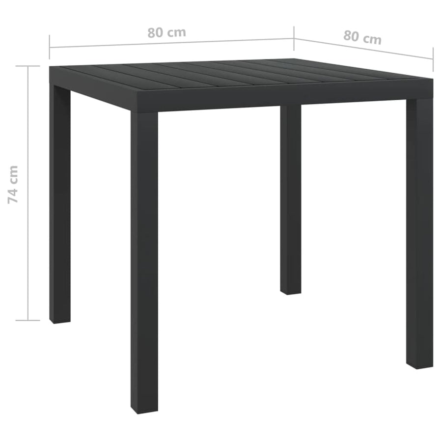-Delige Tuinset Met Kussens Poly Rattan 5 80 cm tafellengte Zwart