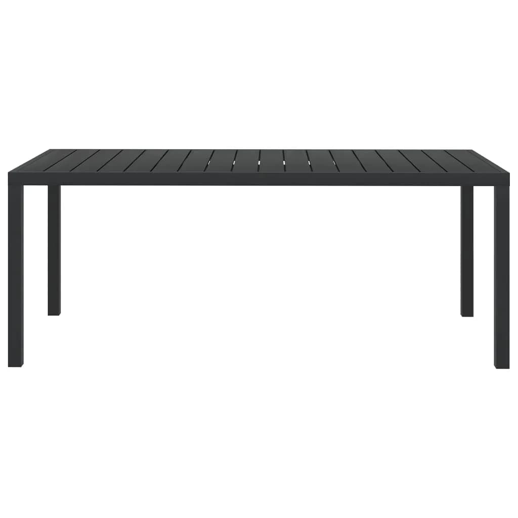 -Delige Tuinset Met Kussens Poly Rattan 7 185 cm tafellengte Zwart
