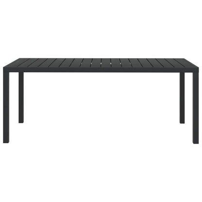 -Delige Tuinset Met Kussens Poly Rattan 7 185 cm tafellengte Zwart