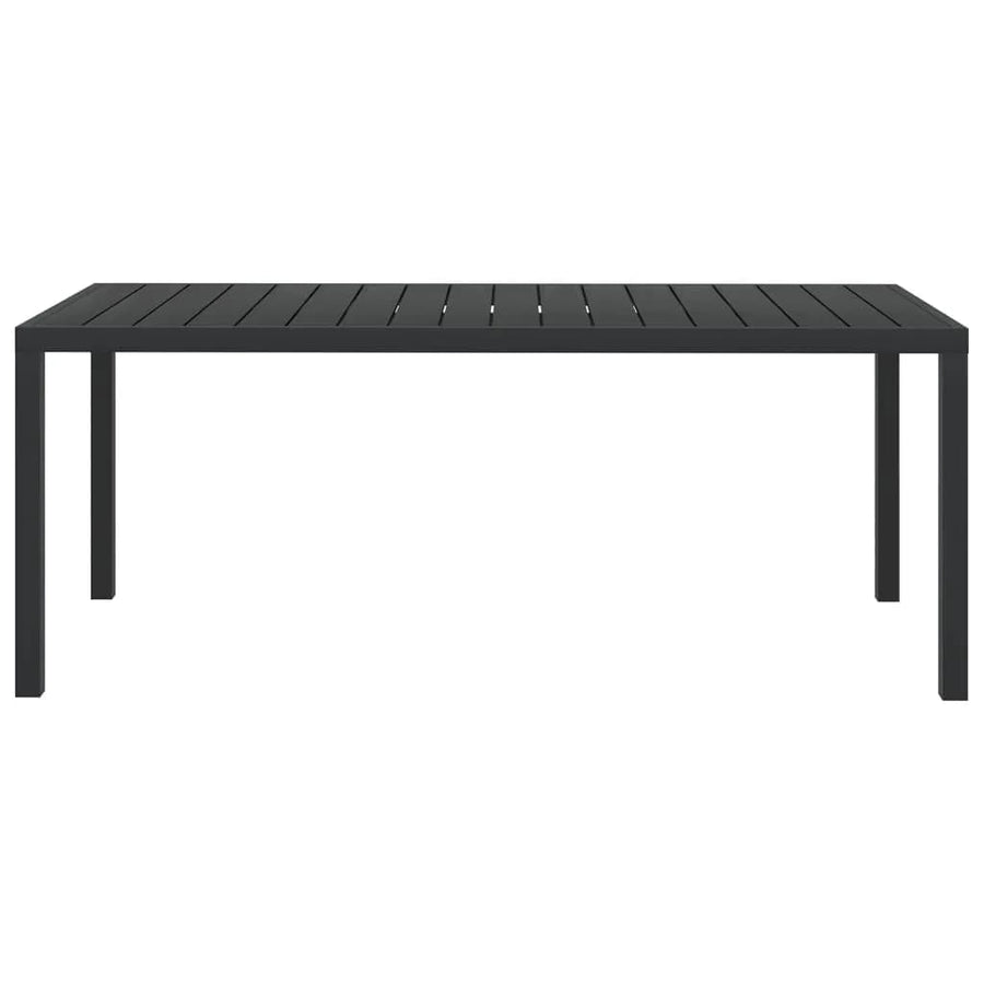 -Delige Tuinset Met Kussens Poly Rattan 7 185 cm tafellengte Zwart