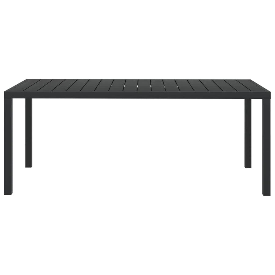 -Delige Tuinset Met Kussens Poly Rattan 9 185 cm tafellengte Zwart