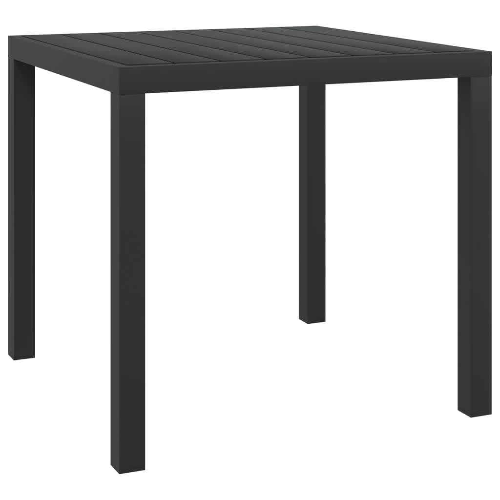 3-Delige Tuinset Met Kussens Poly Rattan Zwart 80 cm tafellengte Zwart en bruin