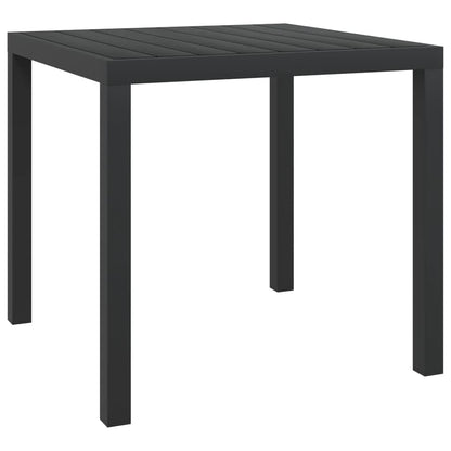 3-Delige Tuinset Met Kussens Poly Rattan Zwart 80 cm tafellengte Zwart en bruin