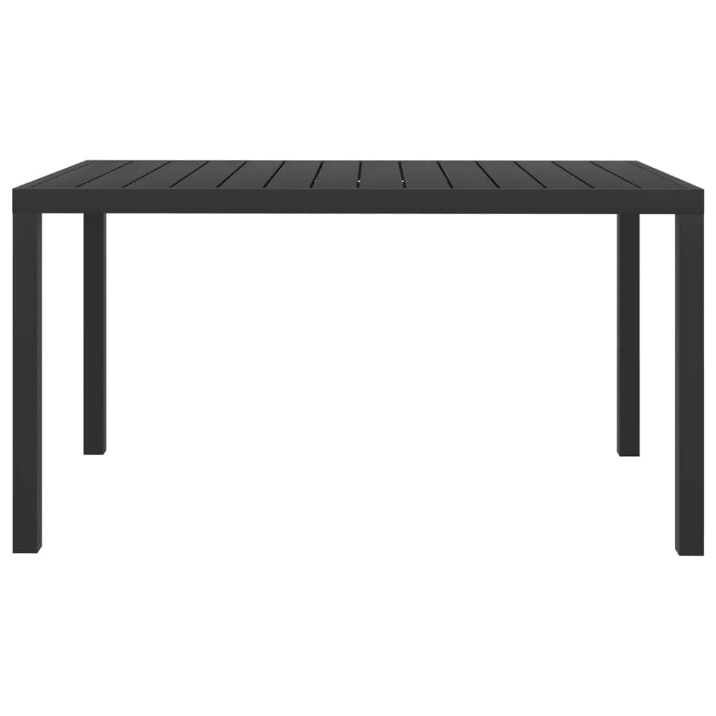 5-Delige Tuinset Met Kussens Poly Rattan Zwart 150 cm tafellengte Zwart en bruin