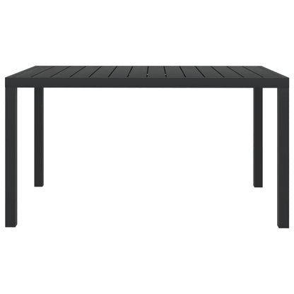5-Delige Tuinset Met Kussens Poly Rattan Zwart 150 cm tafellengte Zwart en bruin
