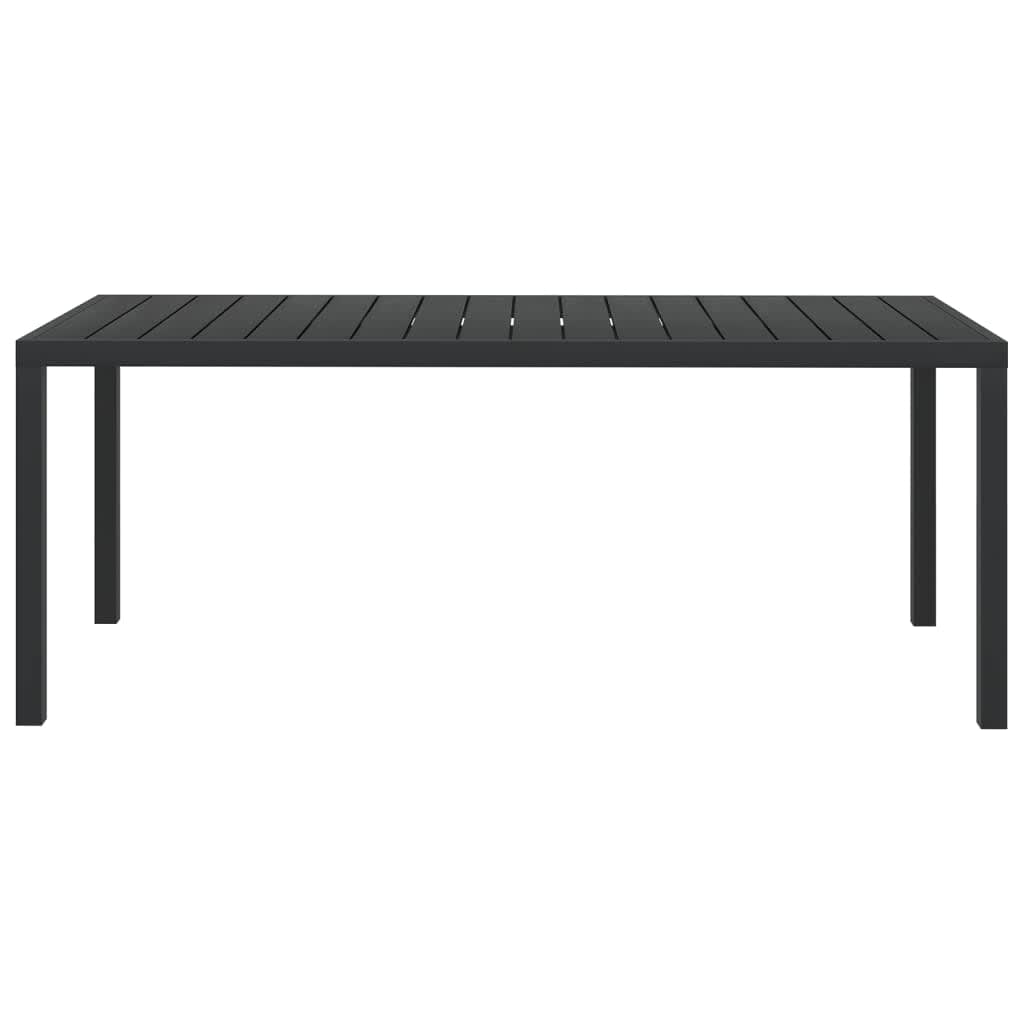 7-Delige Tuinset Met Kussens Poly Rattan Zwart 185 cm tafellengte Zwart en bruin