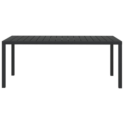 9-Delige Tuinset Met Kussens Poly Rattan Zwart 185 cm tafellengte Zwart en bruin