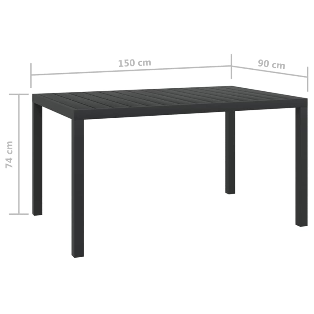 -Delige Tuinset Met Kussens Poly Rattan 5 150 cm tafellengte Grijs