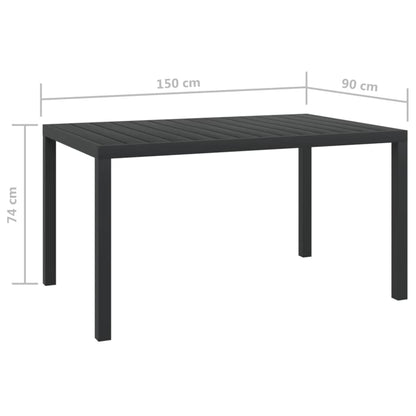-Delige Tuinset Met Kussens Poly Rattan 5 150 cm tafellengte Grijs