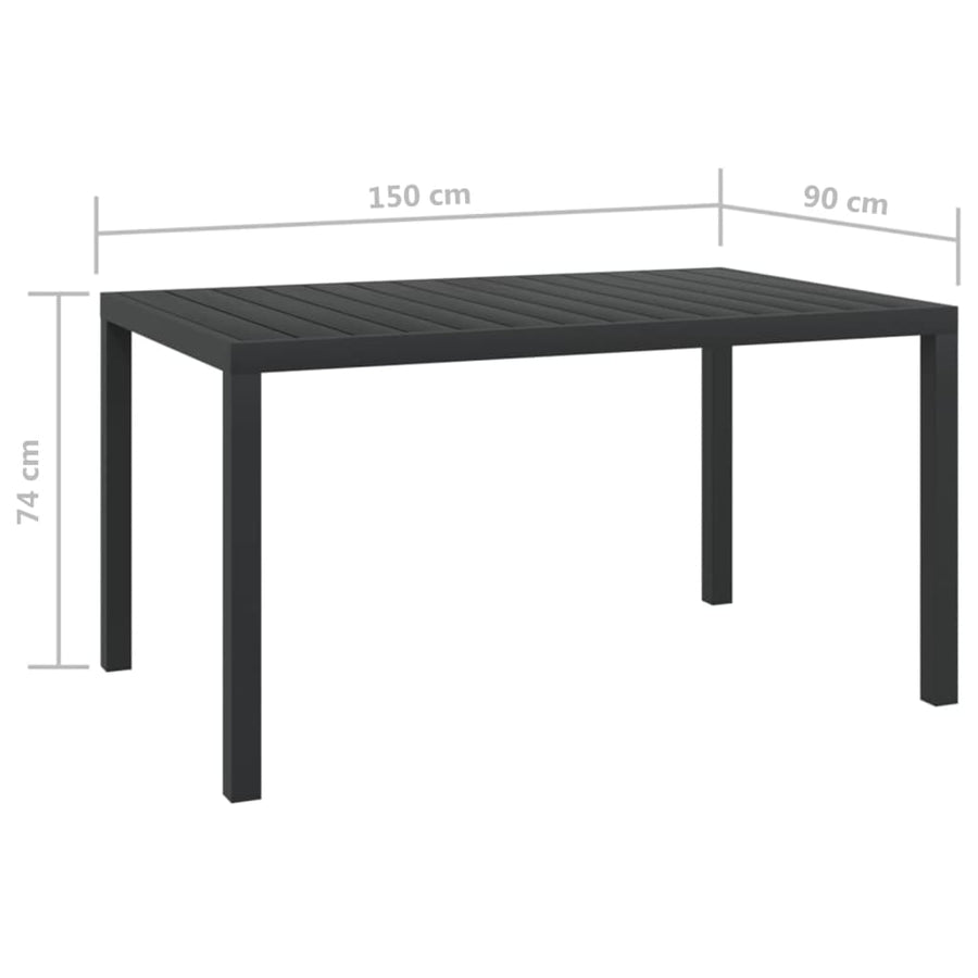 -Delige Tuinset Met Kussens Poly Rattan 7 150 cm tafellengte Grijs