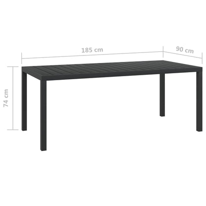 -Delige Tuinset Met Kussens Poly Rattan 7 185 cm tafellengte Grijs