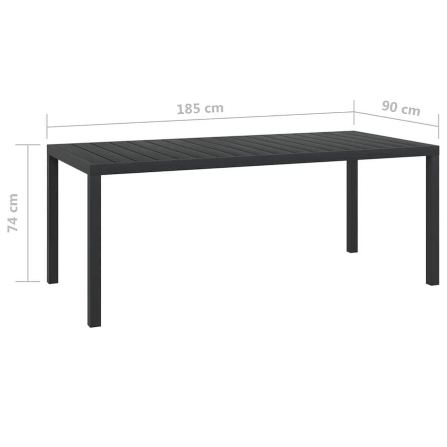 -Delige Tuinset Met Kussens Poly Rattan 7 185 cm tafellengte Grijs