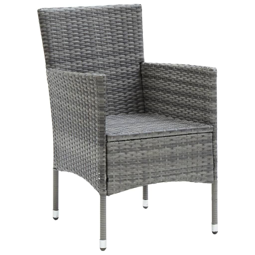 -Delige Tuinset Met Kussens Poly Rattan 7 185 cm tafellengte Grijs