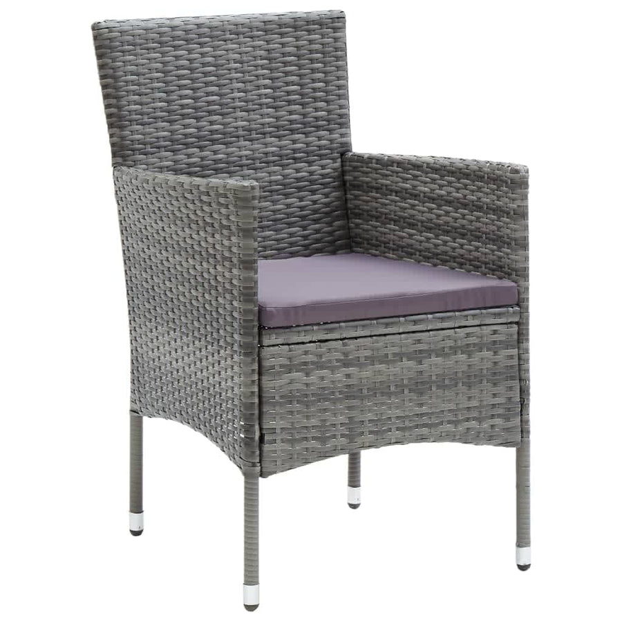 -Delige Tuinset Met Kussens Poly Rattan 9 185 cm tafellengte Grijs