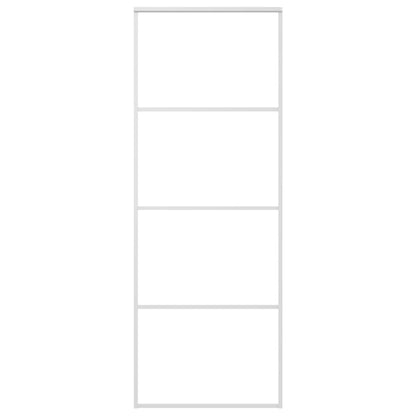 Schuifdeur 76x205 cm ESG-glas en aluminium wit 1 76 x 205 cm Wit