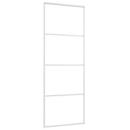 Schuifdeur 76x205 cm ESG-glas en aluminium wit 1 76 x 205 cm Wit