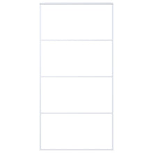 Schuifdeur 102,5x205 cm ESG-glas en aluminium wit 102.5 x 205 cm Wit