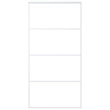 Schuifdeur 102,5x205 cm mat ESG-glas en aluminium wit 102.5 x 205 cm Mat