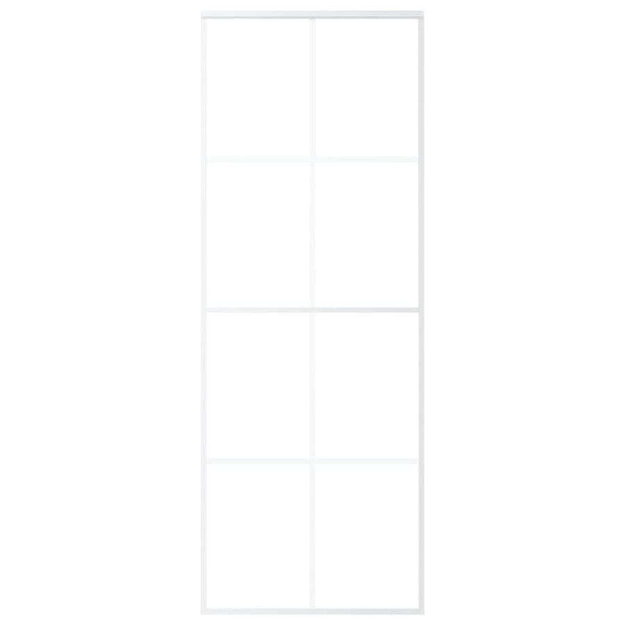 Schuifdeur Esg-Glas En Aluminium Wit 76 x 205 cm Doorzichtig