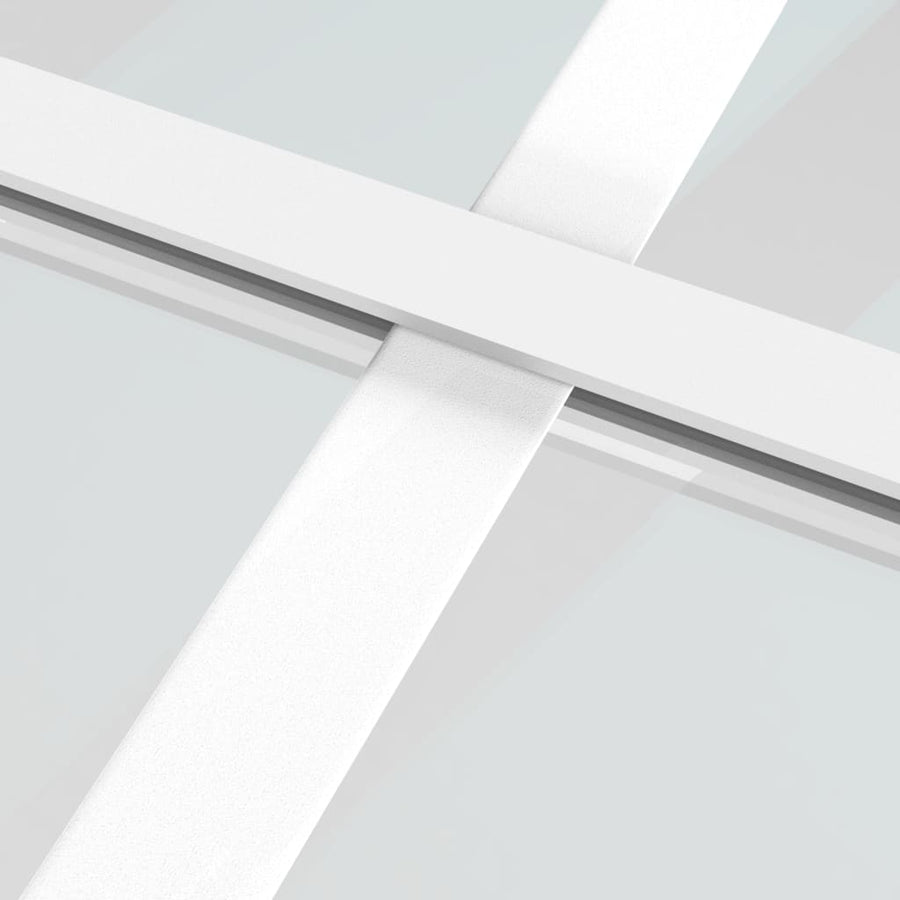 Schuifdeur Esg-Glas En Aluminium Wit 76 x 205 cm Doorzichtig