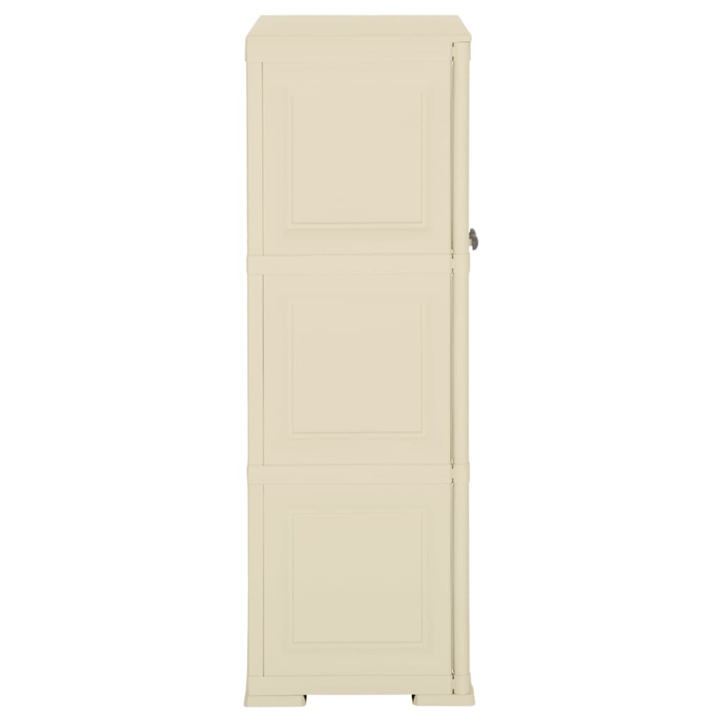 Opbergkast Hout-Look Kunststof Angora 79 x 43 x 125 cm Wit