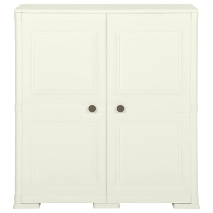 Opbergkast Hout-Look 79X43X85,5 Cm Kunststof Vanille-Ijskleurig 79 x 43 x 85.5 cm Crème