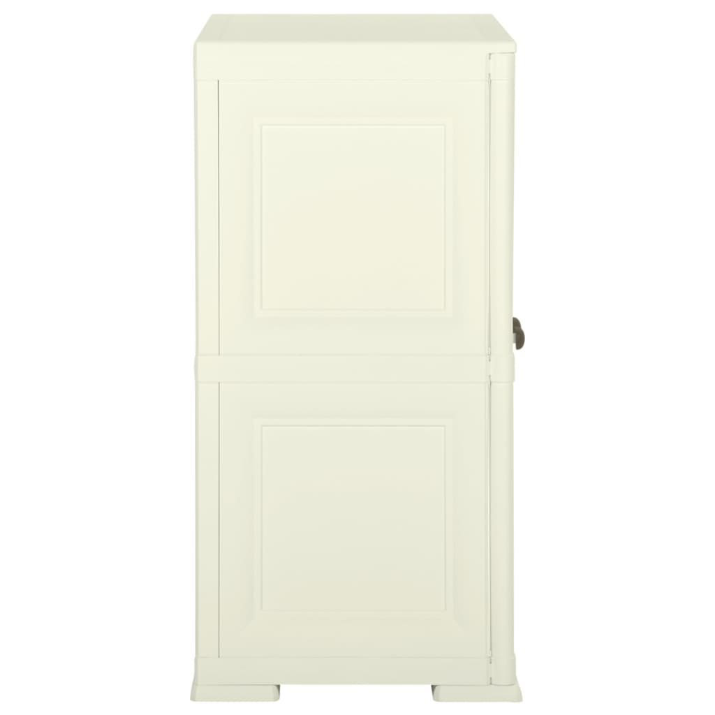 Opbergkast Hout-Look 79X43X85,5 Cm Kunststof Vanille-Ijskleurig 79 x 43 x 85.5 cm Crème