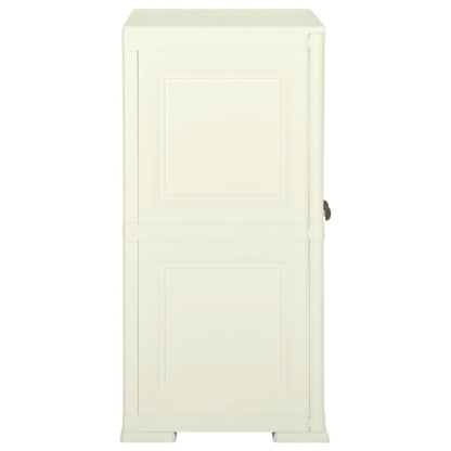 Opbergkast Hout-Look 79X43X85,5 Cm Kunststof Vanille-Ijskleurig 79 x 43 x 85.5 cm Crème