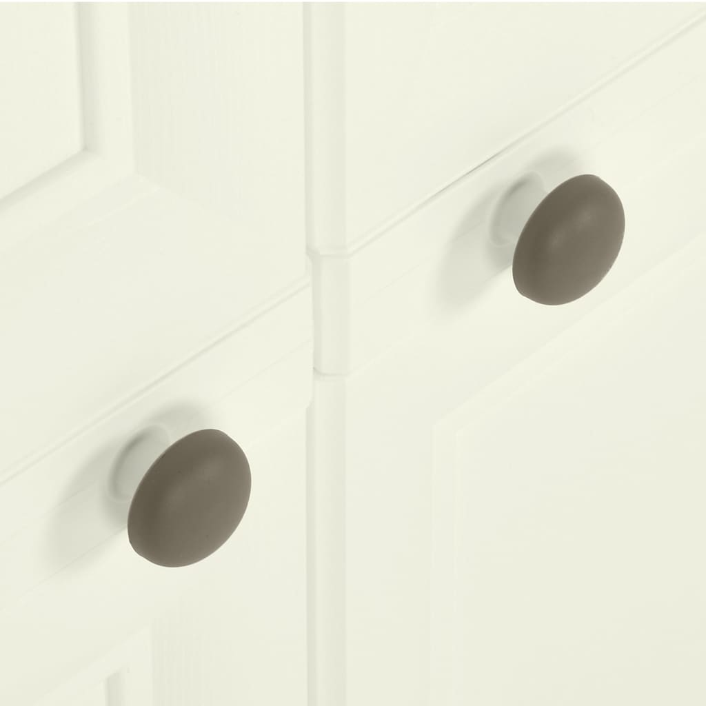 Opbergkast Hout-Look 79X43X85,5 Cm Kunststof Vanille-Ijskleurig 79 x 43 x 85.5 cm Crème