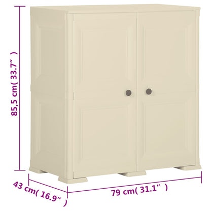 Opbergkast Hout-Look 79X43X85,5 Cm Kunststof Angora 79 x 43 x 85.5 cm Wit