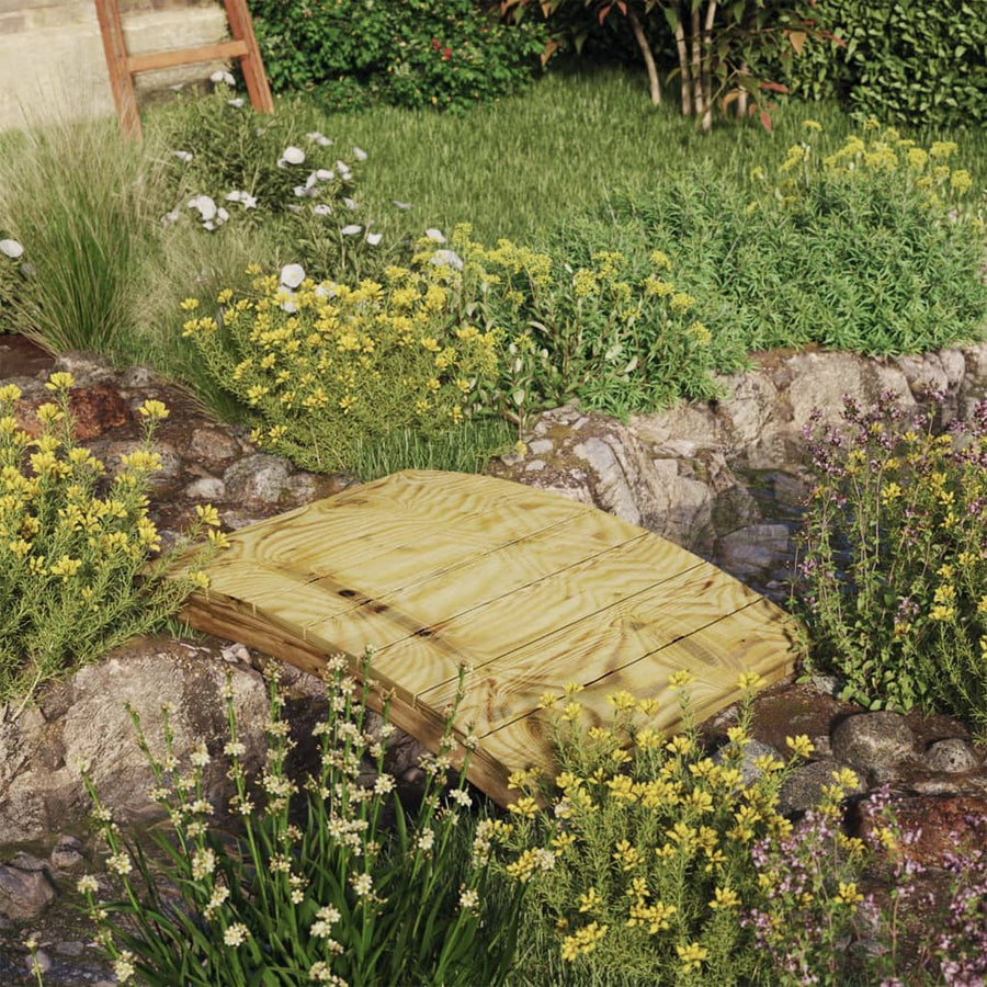 Tuinbrug Geïmpregneerd Massief Grenenhout 110 x 74 cm