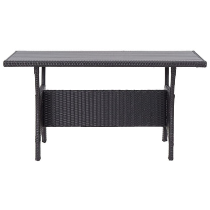3-Delige Tuinset Met Kussens Poly Rattan Zwart PS-plaat
