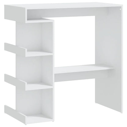 Bartafel Met Opbergrek 00X50X0,5 Cm Spaanplaat Wit