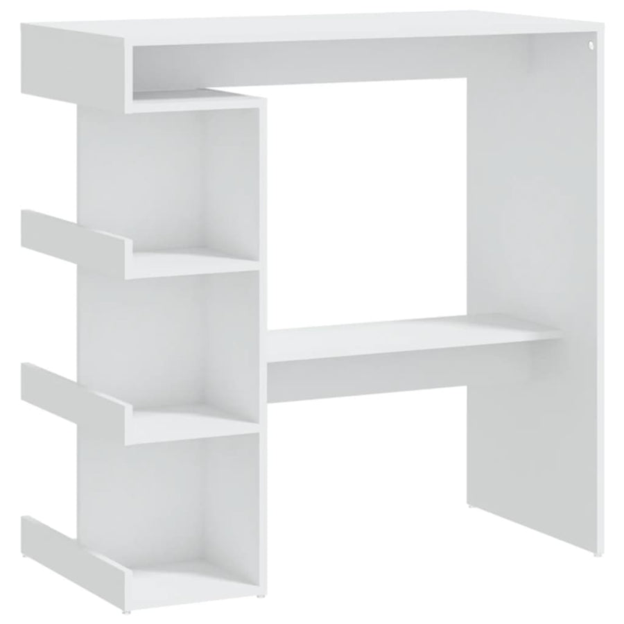 Bartafel Met Opbergrek 00X50X0,5 Cm Spaanplaat Wit