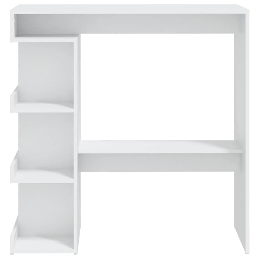 Bartafel Met Opbergrek 00X50X0,5 Cm Spaanplaat Wit