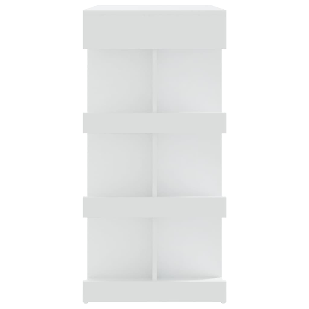 Bartafel Met Opbergrek 00X50X0,5 Cm Spaanplaat Wit