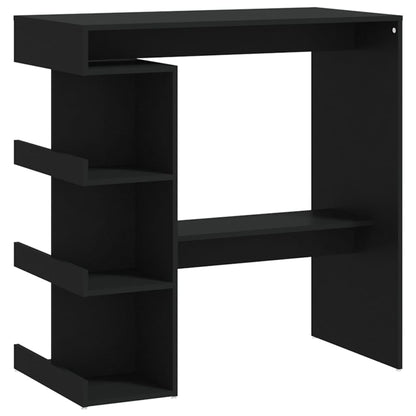 Bartafel Met Opbergrek 00X50X0,5 Cm Spaanplaat Zwart