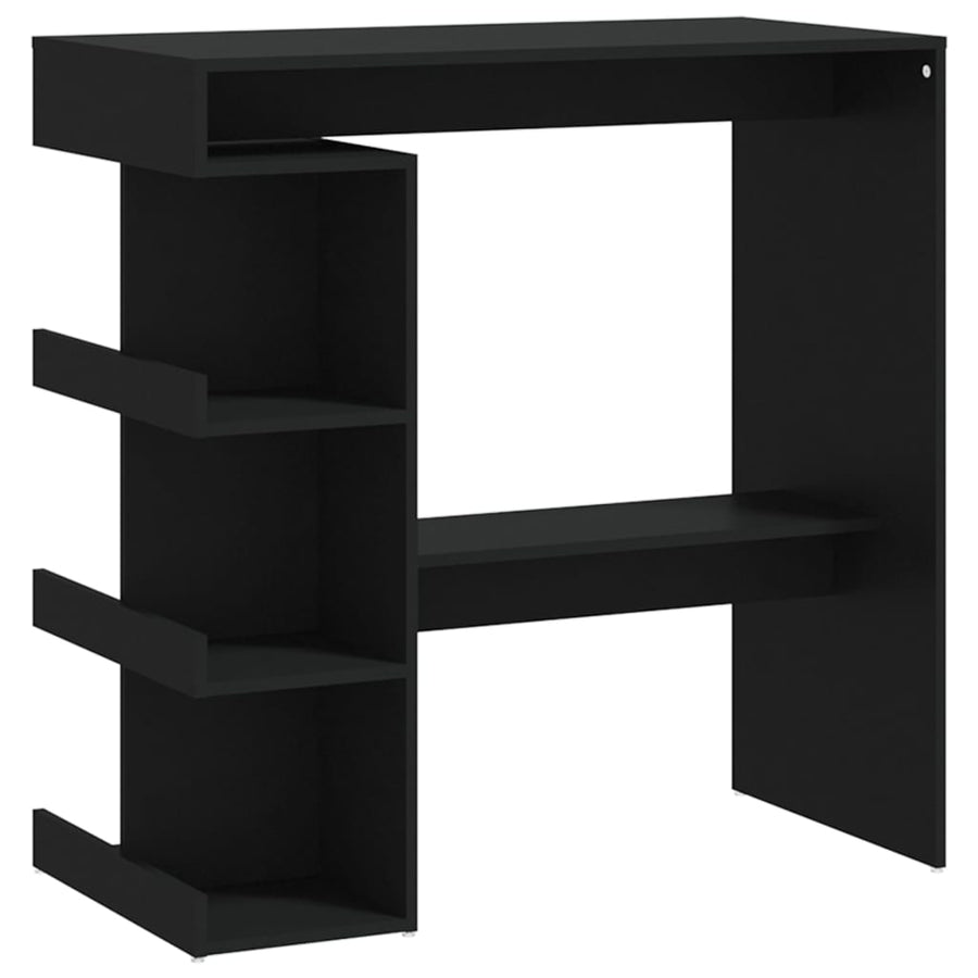 Bartafel Met Opbergrek 00X50X0,5 Cm Spaanplaat Zwart