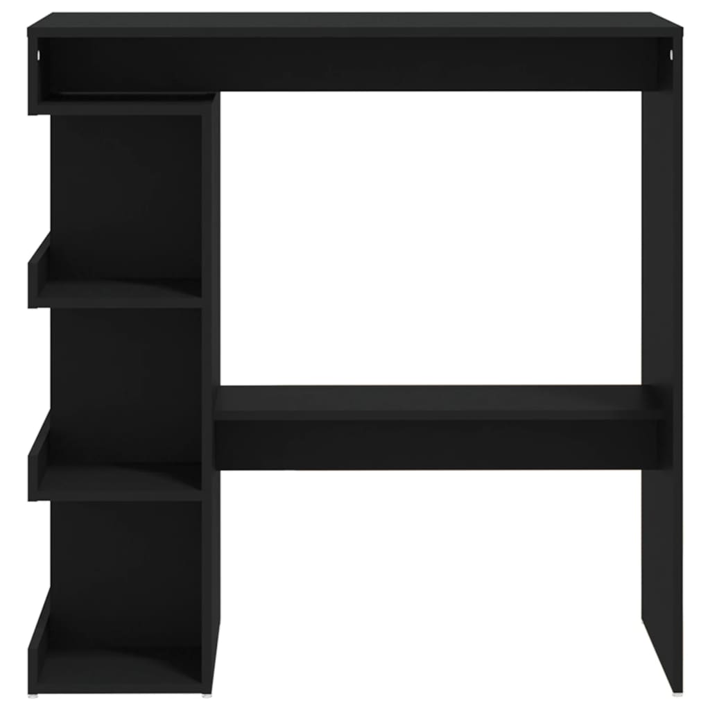 Bartafel Met Opbergrek 00X50X0,5 Cm Spaanplaat Zwart