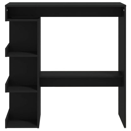 Bartafel Met Opbergrek 00X50X0,5 Cm Spaanplaat Zwart