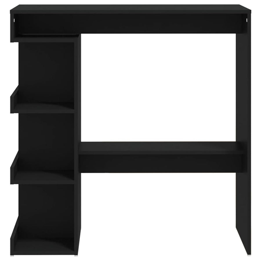 Bartafel Met Opbergrek 00X50X0,5 Cm Spaanplaat Zwart