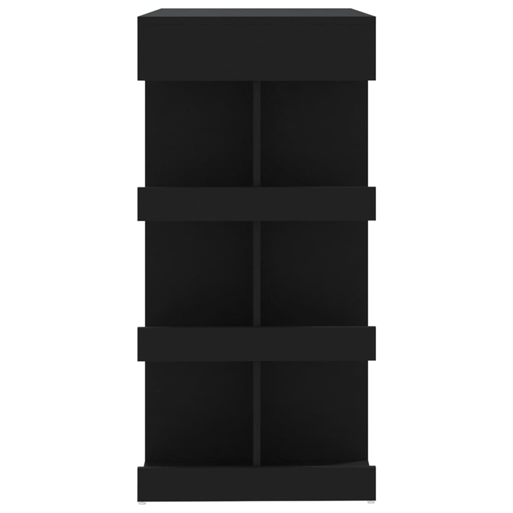 Bartafel Met Opbergrek 00X50X0,5 Cm Spaanplaat Zwart