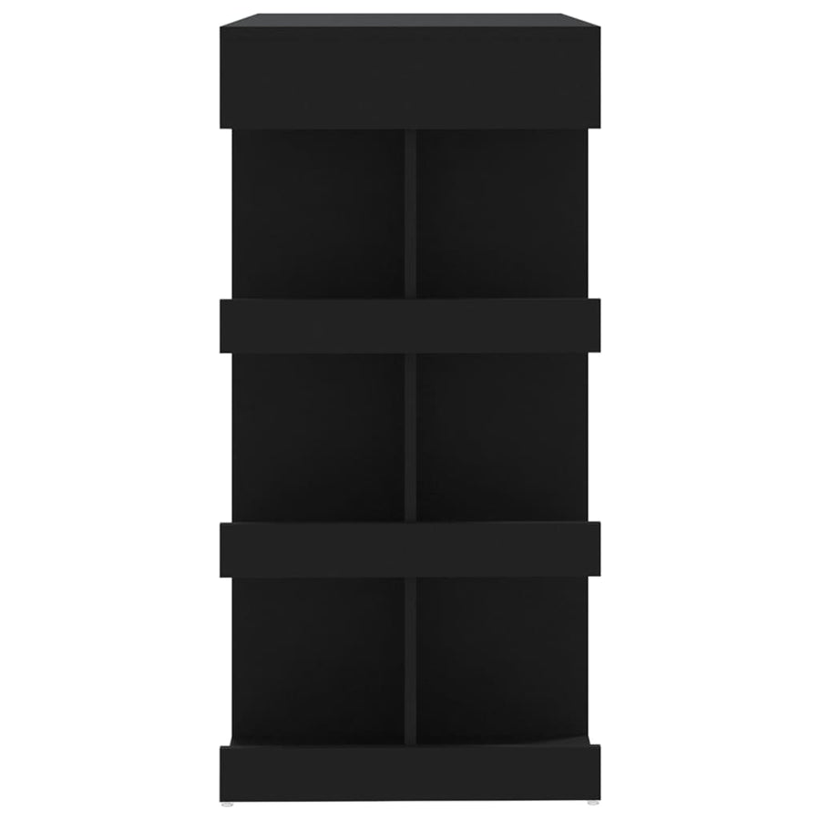 Bartafel Met Opbergrek 00X50X0,5 Cm Spaanplaat Zwart