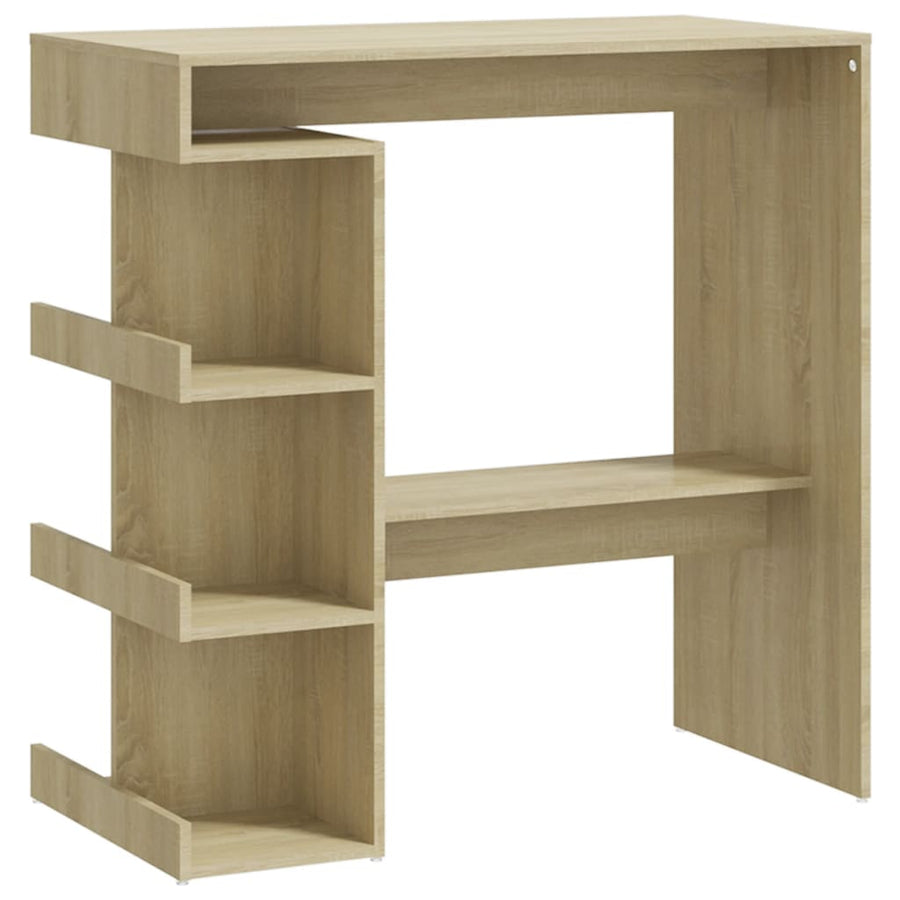 Bartafel Met Opbergrek 00X50X0,5 Cm Spaanplaat Sonoma eiken