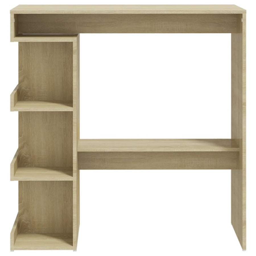 Bartafel Met Opbergrek 00X50X0,5 Cm Spaanplaat Sonoma eiken