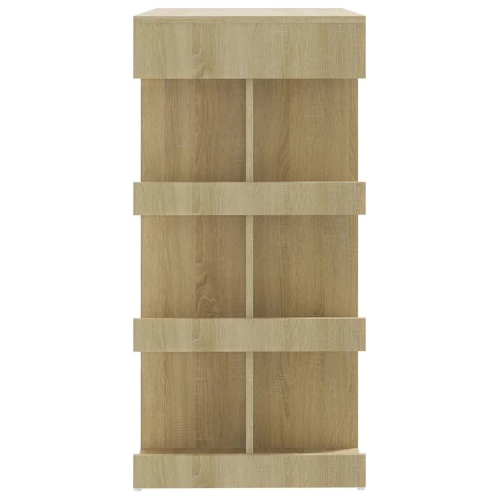 Bartafel Met Opbergrek 00X50X0,5 Cm Spaanplaat Sonoma eiken