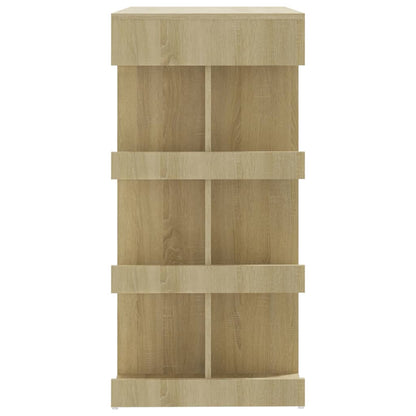 Bartafel Met Opbergrek 00X50X0,5 Cm Spaanplaat Sonoma eiken