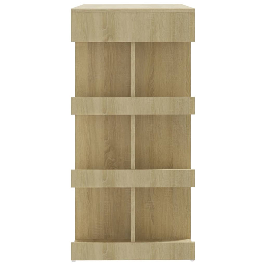 Bartafel Met Opbergrek 00X50X0,5 Cm Spaanplaat Sonoma eiken