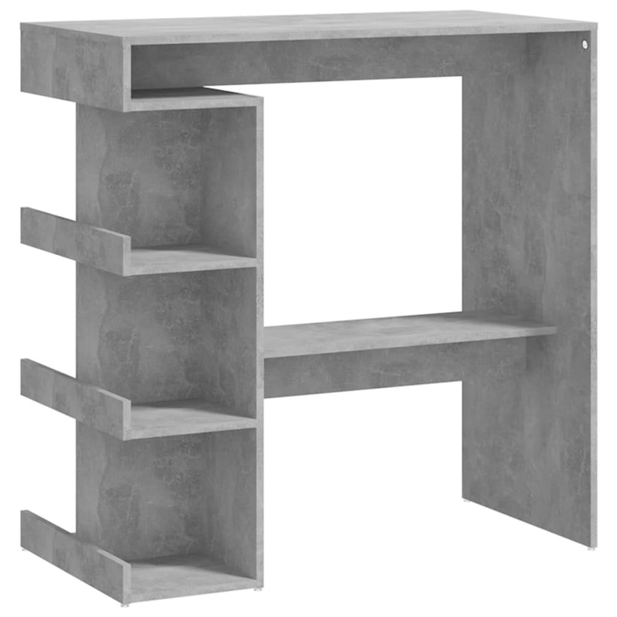 Bartafel Met Opbergrek 00X50X0,5 Cm Spaanplaat Betongrijs