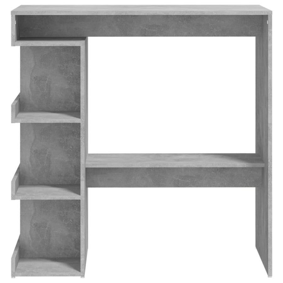 Bartafel Met Opbergrek 00X50X0,5 Cm Spaanplaat Betongrijs